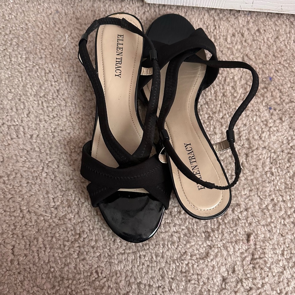 Ellen Tracy Elegant Black Sandals